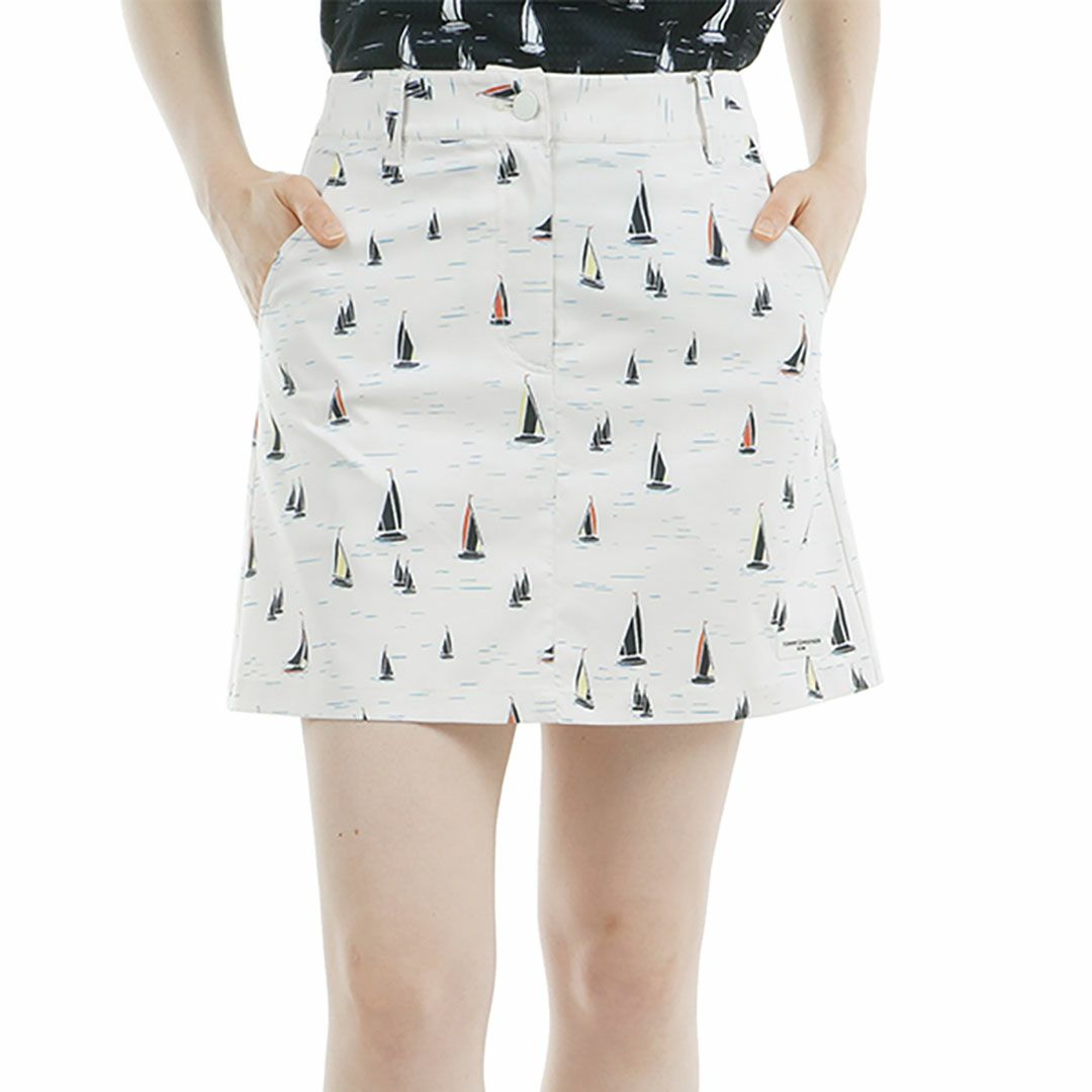トミー ヒルフィガー ゴルフ Tommy Hilfiger Golf レディース レディース ヨットプリント スカート THLA521 詳細1