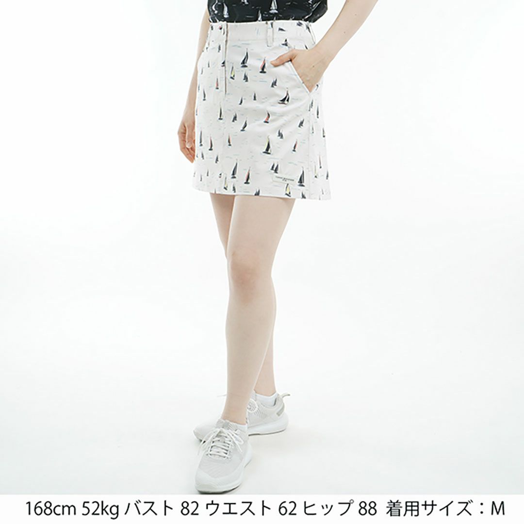 トミー ヒルフィガー ゴルフ Tommy Hilfiger Golf レディース レディース ヨットプリント スカート THLA521 詳細3