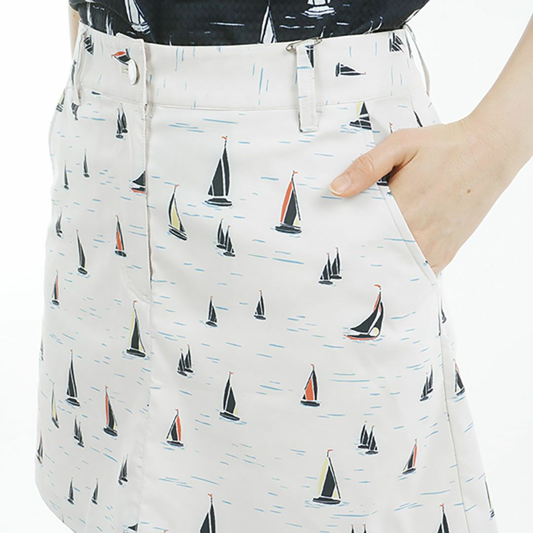 トミー ヒルフィガー ゴルフ Tommy Hilfiger Golf レディース レディース ヨットプリント スカート THLA521 詳細8