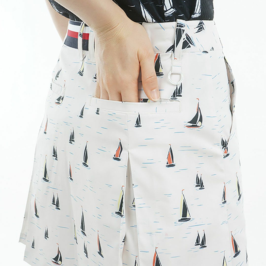 トミー ヒルフィガー ゴルフ Tommy Hilfiger Golf レディース レディース ヨットプリント スカート THLA521 詳細9