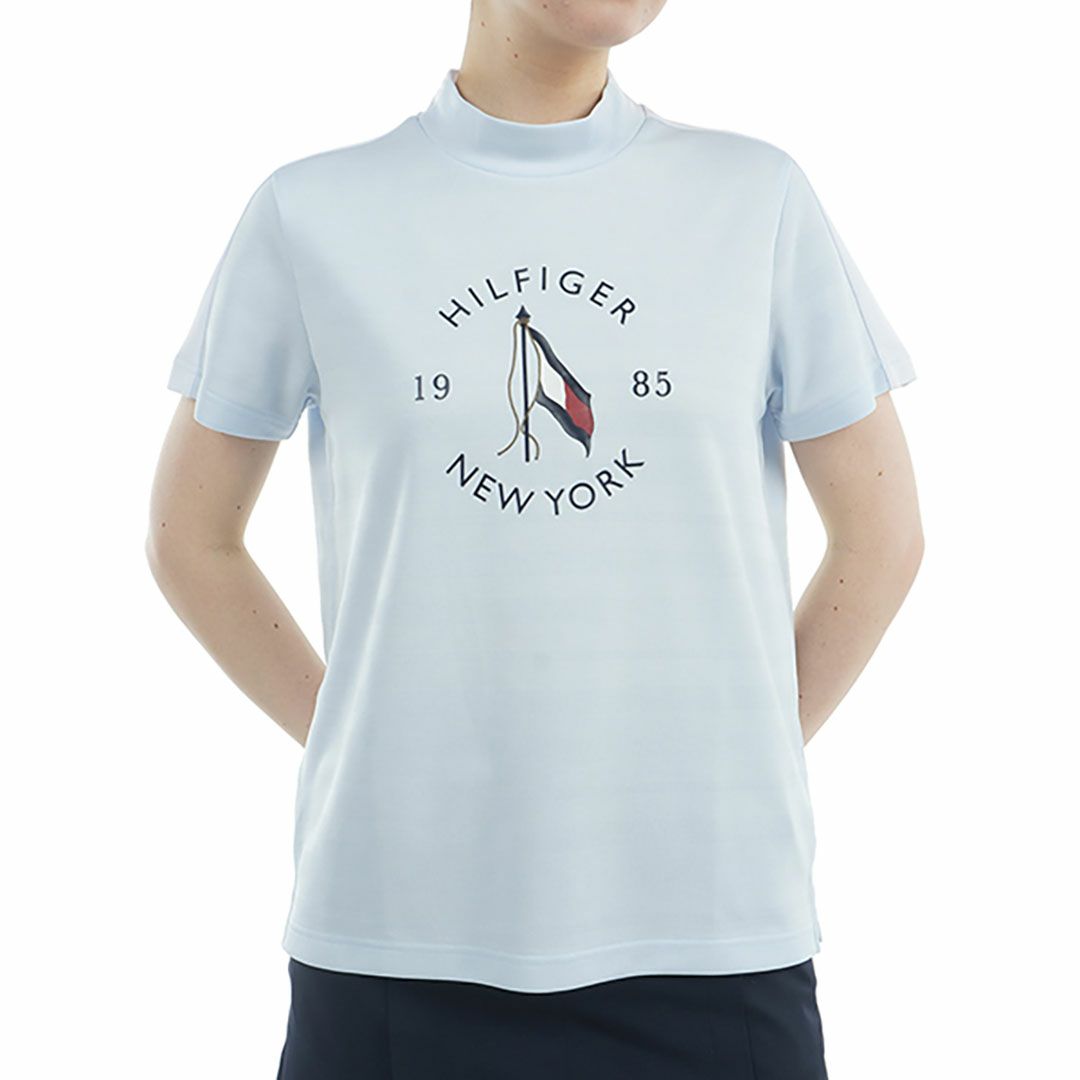 トミー ヒルフィガー ゴルフ Tommy Hilfiger Golf レディース レディース サークルロゴ 半袖モックネックシャツ THLA522 詳細1
