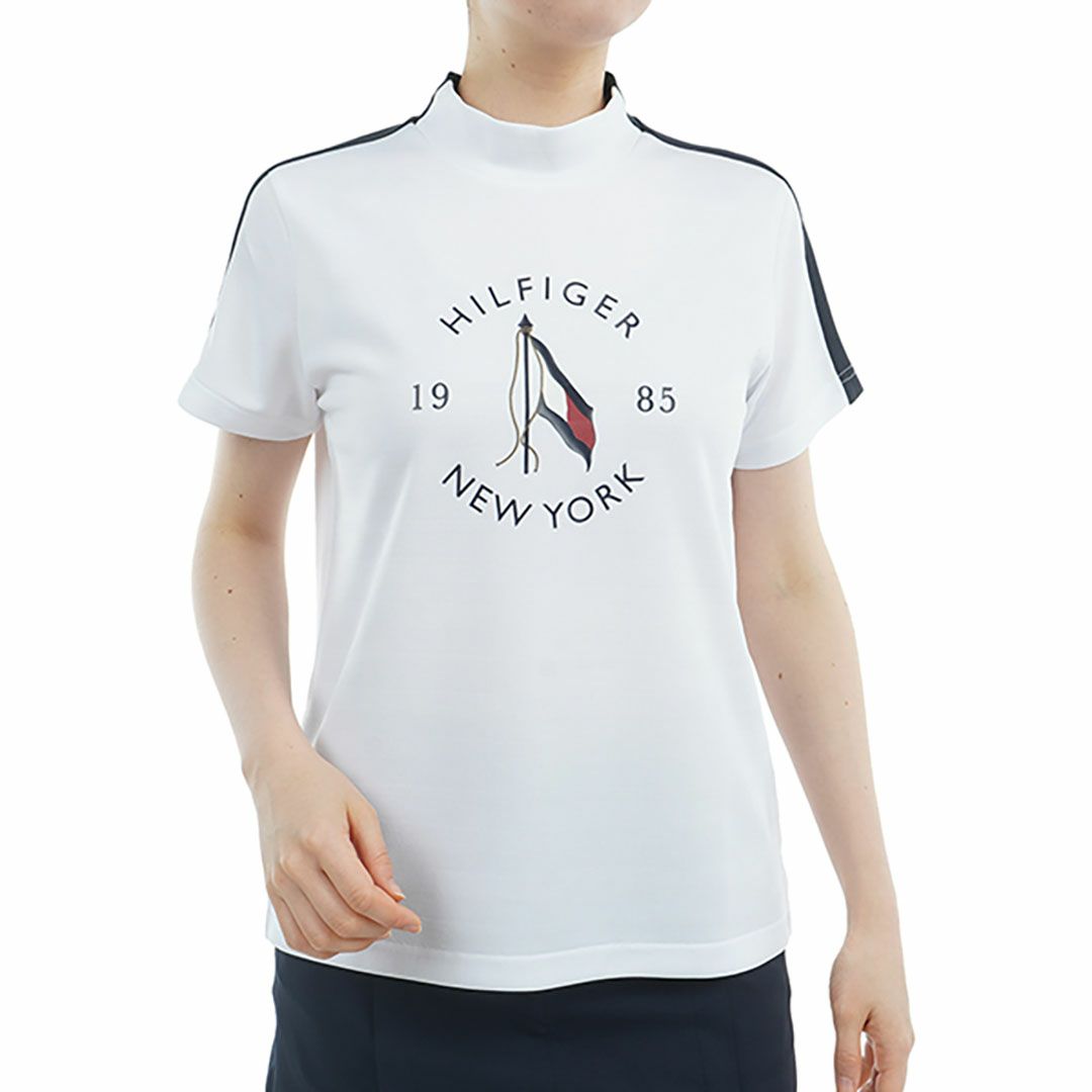 トミー ヒルフィガー ゴルフ Tommy Hilfiger Golf レディース レディース サークルロゴ 半袖モックネックシャツ THLA522 詳細2