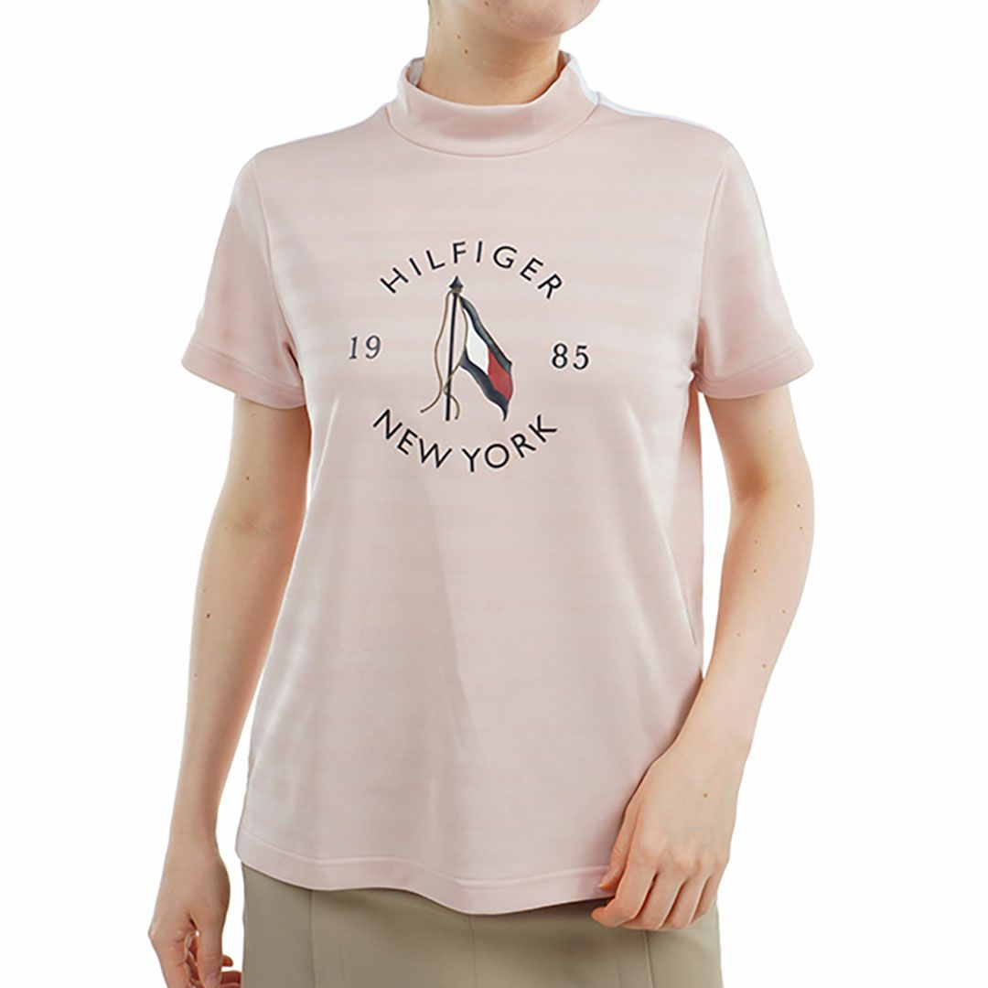 トミー ヒルフィガー ゴルフ Tommy Hilfiger Golf レディース レディース サークルロゴ 半袖モックネックシャツ THLA522 詳細4