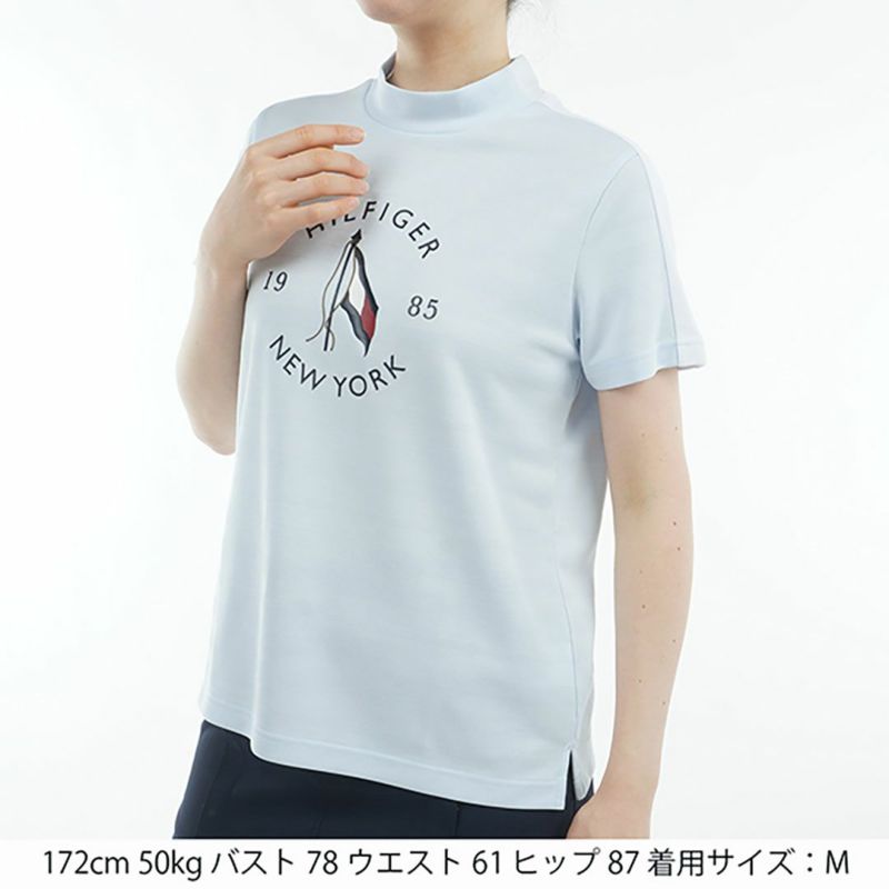 トミー ヒルフィガー ゴルフ Tommy Hilfiger Golf レディース レディース サークルロゴ 半袖モックネックシャツ THLA522 詳細5