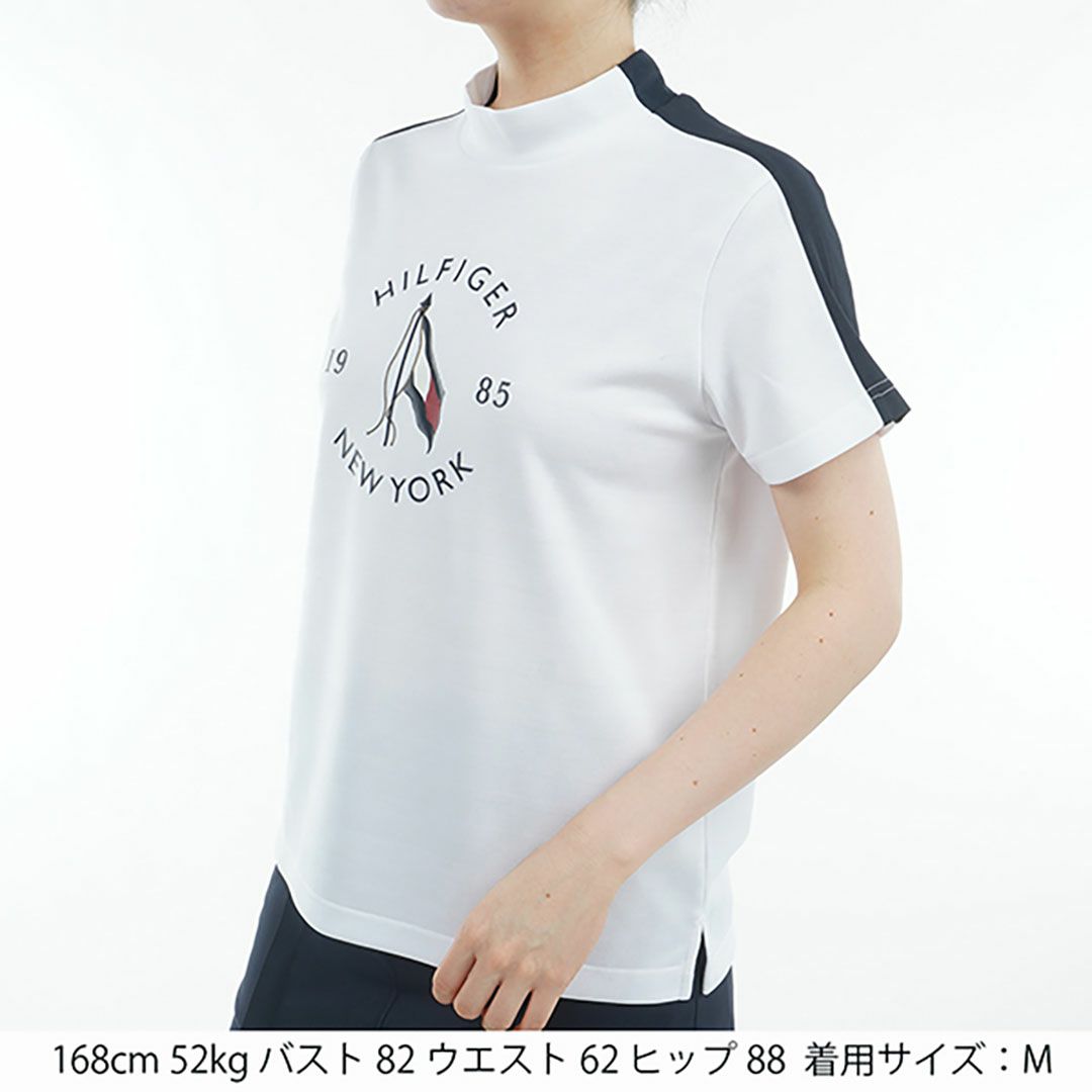 トミー ヒルフィガー ゴルフ Tommy Hilfiger Golf レディース レディース サークルロゴ 半袖モックネックシャツ THLA522 詳細12