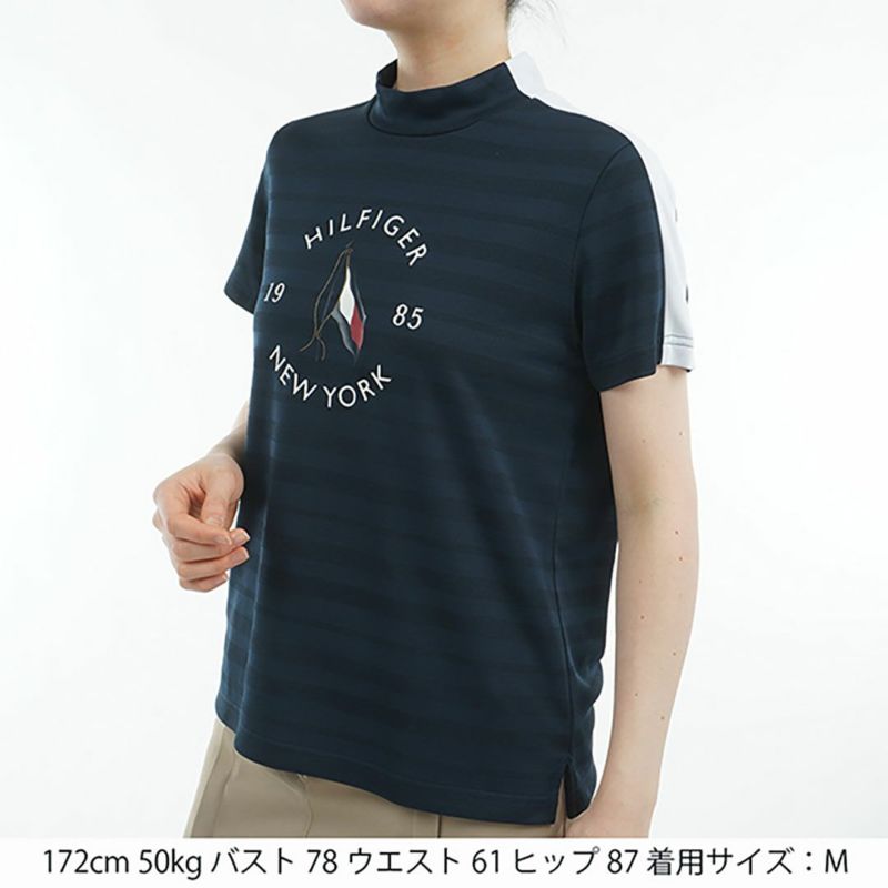 トミー ヒルフィガー ゴルフ Tommy Hilfiger Golf レディース レディース サークルロゴ 半袖モックネックシャツ THLA522 詳細14