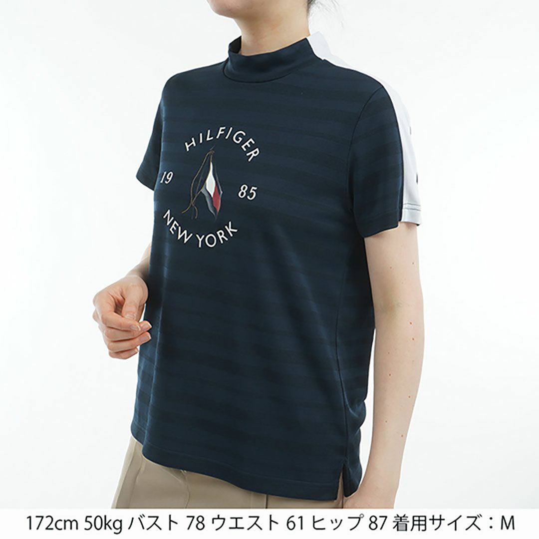 トミー ヒルフィガー ゴルフ Tommy Hilfiger Golf レディース レディース サークルロゴ 半袖モックネックシャツ THLA522 詳細14