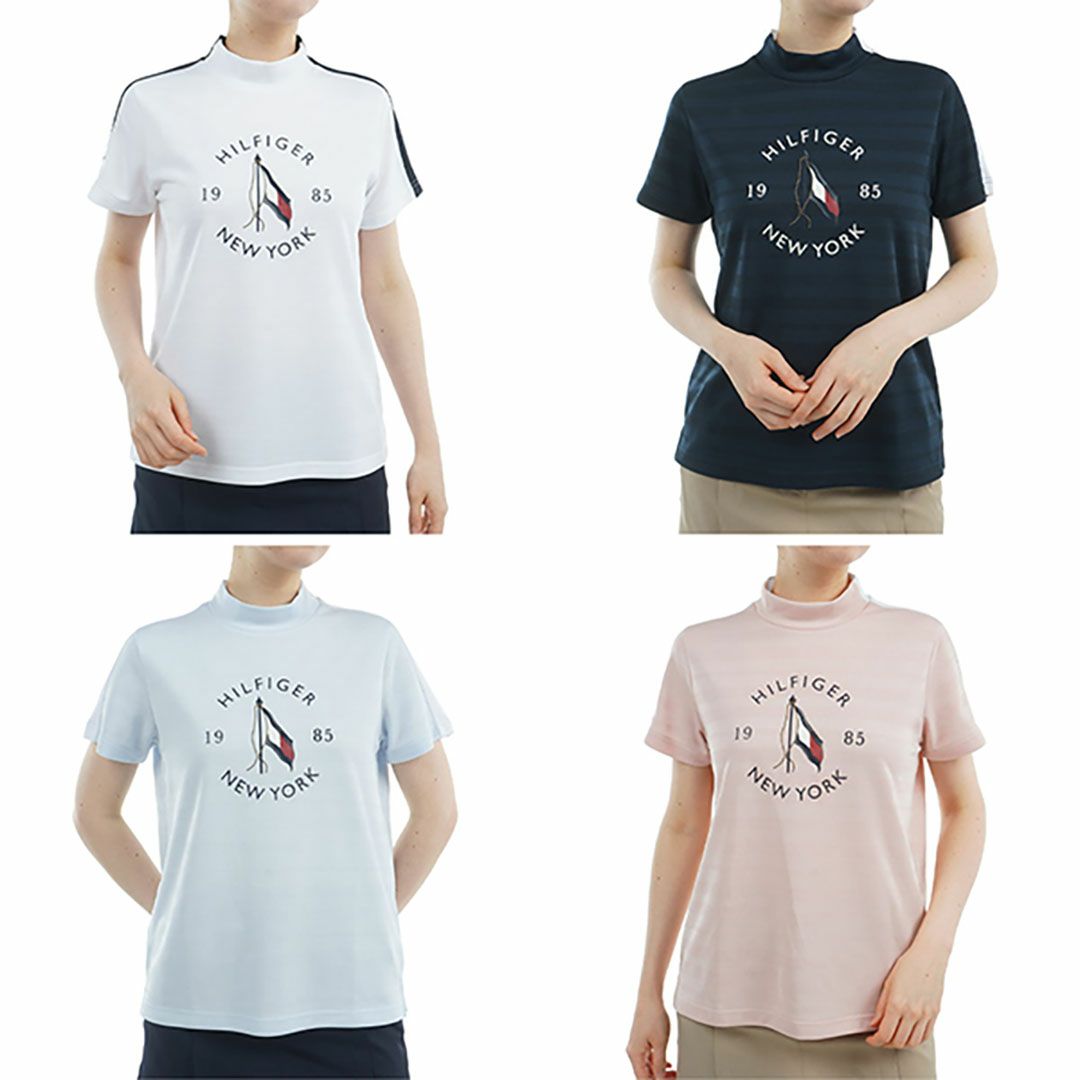 トミー ヒルフィガー ゴルフ Tommy Hilfiger Golf レディース レディース サークルロゴ 半袖モックネックシャツ THLA522 詳細18