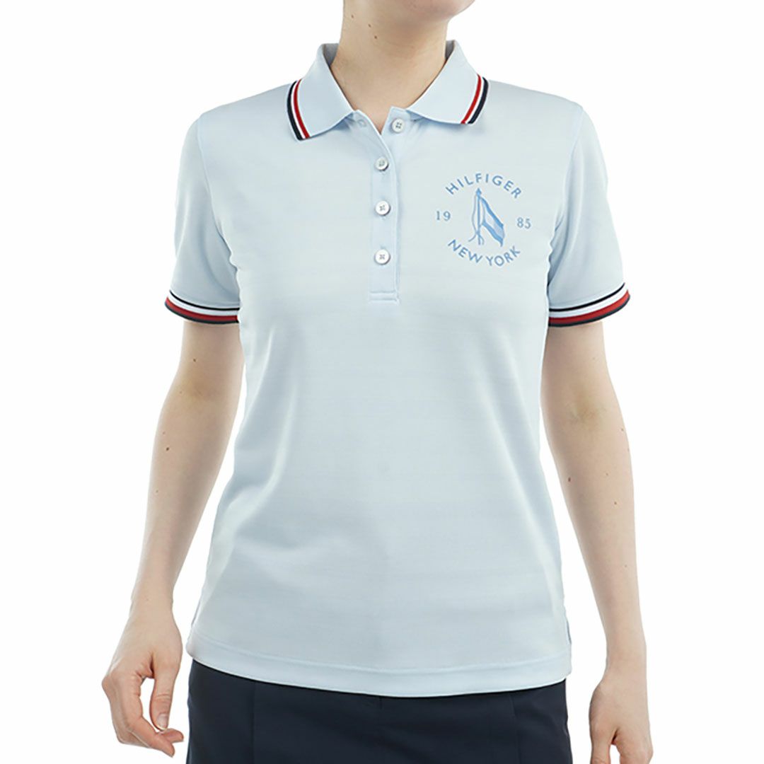トミー ヒルフィガー ゴルフ Tommy Hilfiger Golf レディース レディース サークルロゴ ワンポイント半袖ポロシャツ THLA523 詳細3