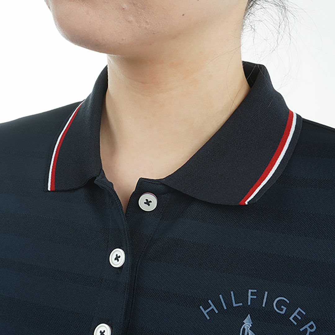 トミー ヒルフィガー ゴルフ Tommy Hilfiger Golf レディース レディース サークルロゴ ワンポイント半袖ポロシャツ THLA523 詳細11