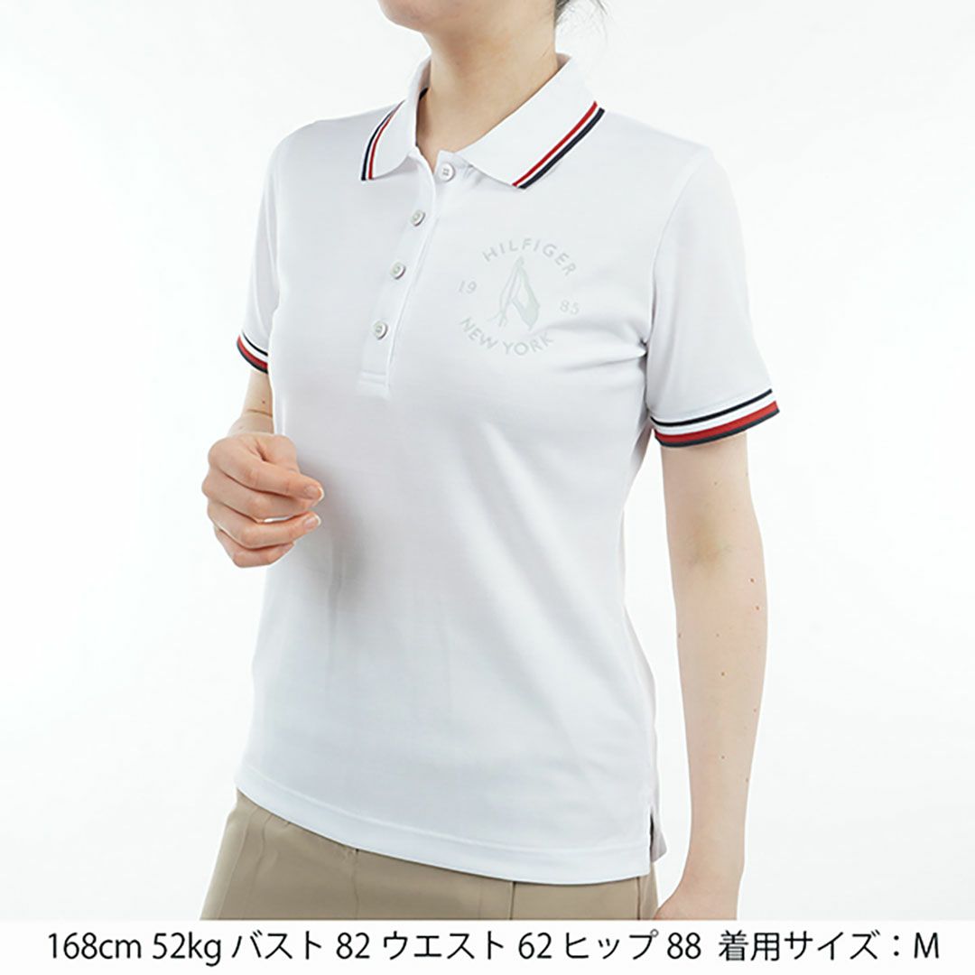 トミー ヒルフィガー ゴルフ Tommy Hilfiger Golf レディース レディース サークルロゴ ワンポイント半袖ポロシャツ THLA523 詳細13