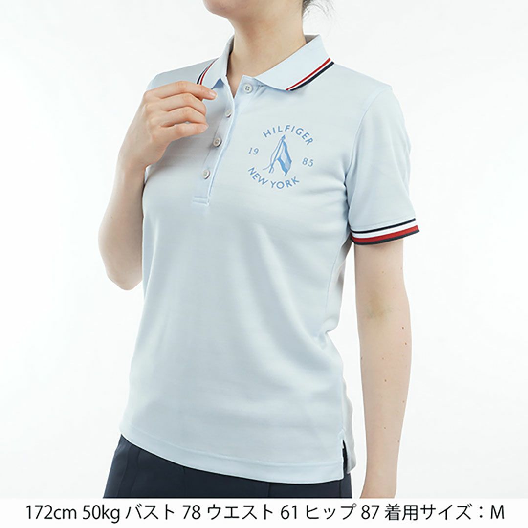 トミー ヒルフィガー ゴルフ Tommy Hilfiger Golf レディース レディース サークルロゴ ワンポイント半袖ポロシャツ THLA523 詳細15