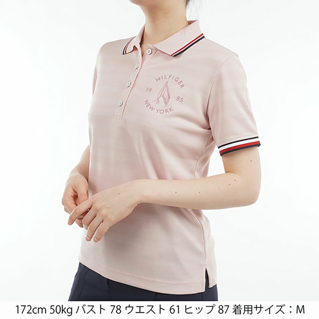 トミー ヒルフィガー ゴルフ Tommy Hilfiger Golf レディース レディース サークルロゴ ワンポイント半袖ポロシャツ THLA523 詳細17