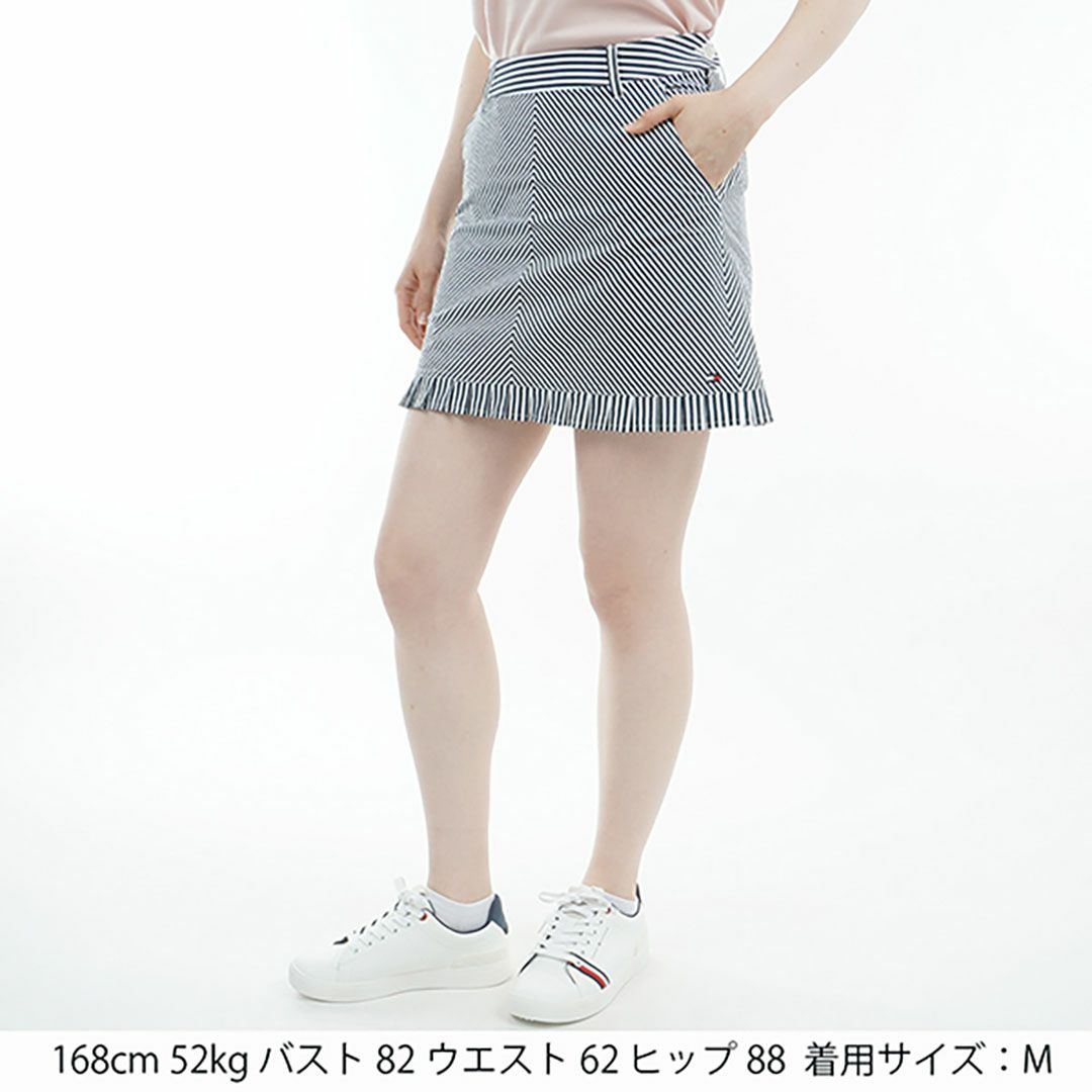 トミー ヒルフィガー ゴルフ Tommy Hilfiger Golf レディース レディース ストライプ ミニフリルスカート THLA525 詳細4