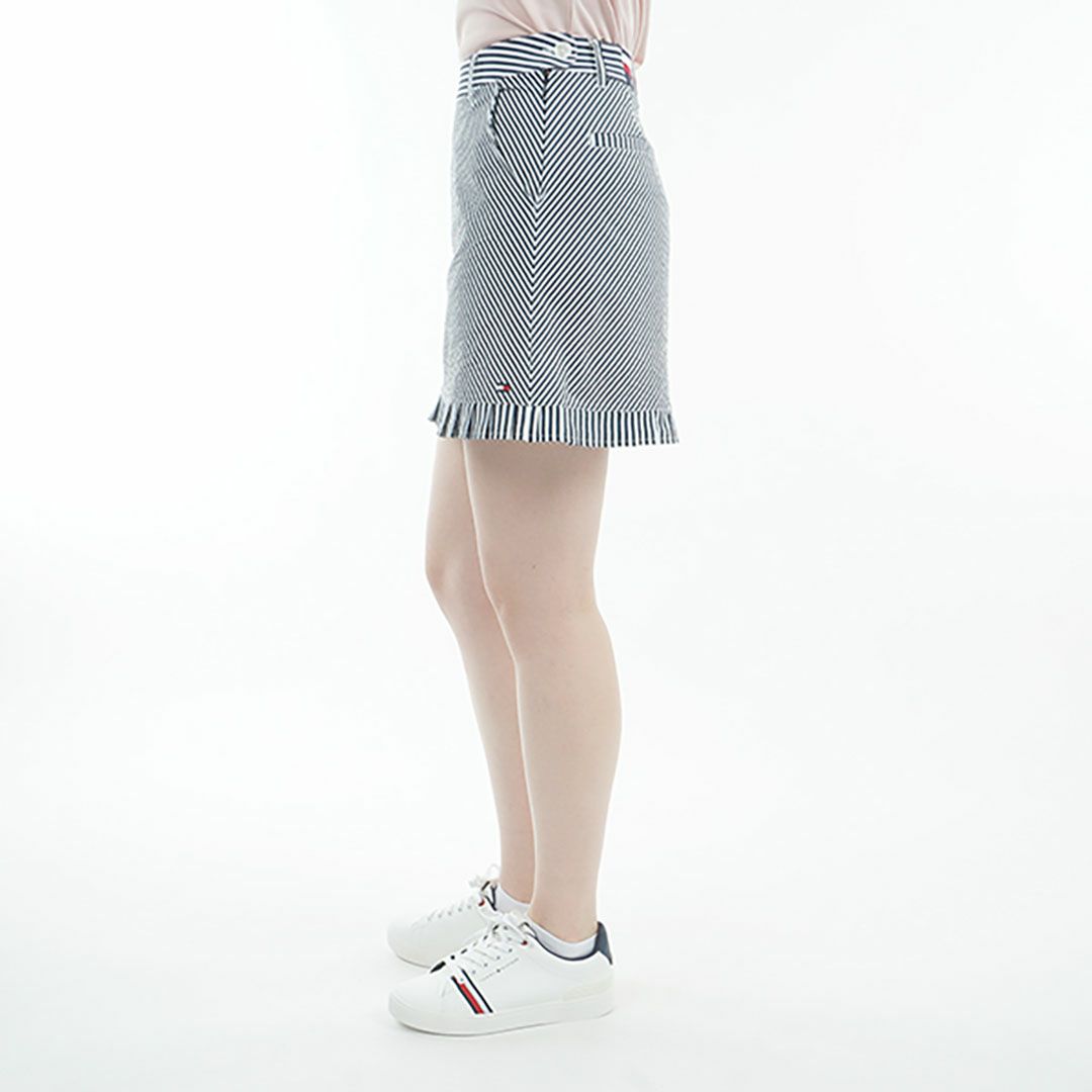 トミー ヒルフィガー ゴルフ Tommy Hilfiger Golf レディース レディース ストライプ ミニフリルスカート THLA525 詳細5