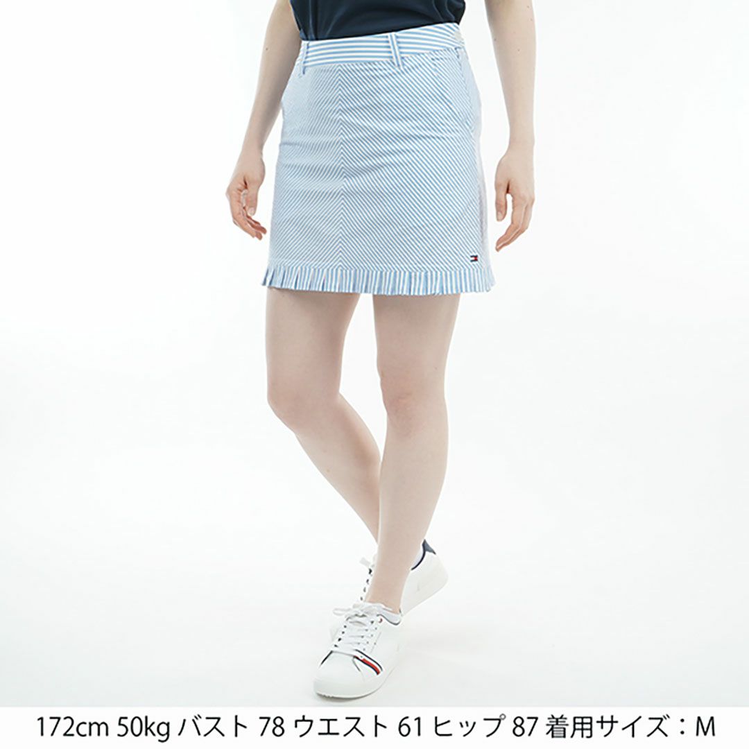 トミー ヒルフィガー ゴルフ Tommy Hilfiger Golf レディース レディース ストライプ ミニフリルスカート THLA525 詳細13