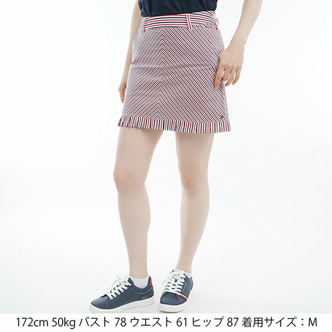 トミー ヒルフィガー ゴルフ Tommy Hilfiger Golf レディース レディース ストライプ ミニフリルスカート THLA525 詳細15