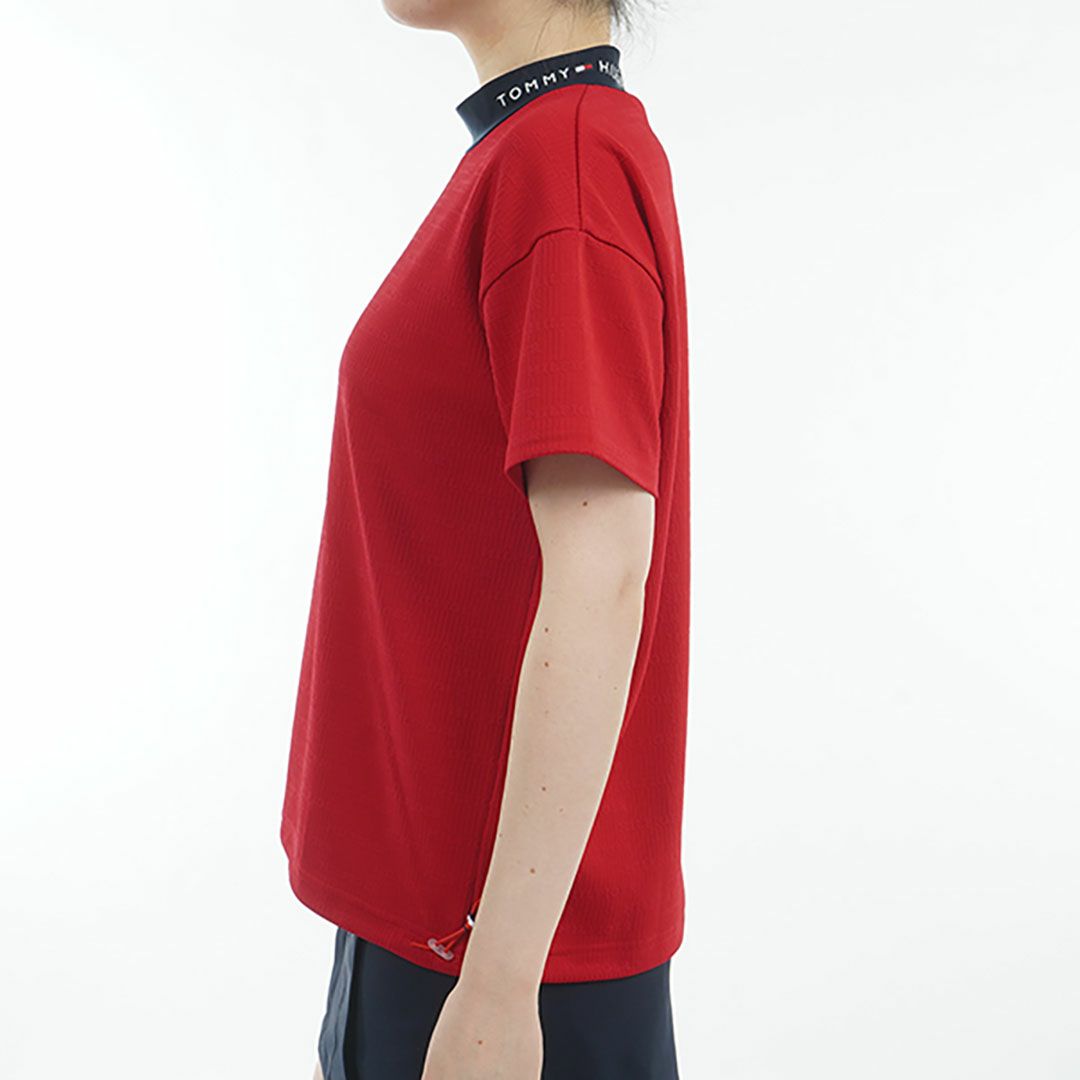 トミー ヒルフィガー ゴルフ Tommy Hilfiger Golf レディース レディース ジャカードリラックス 半袖モックネックシャツ THLA529 詳細6