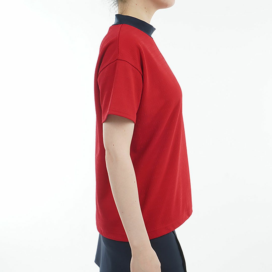 トミー ヒルフィガー ゴルフ Tommy Hilfiger Golf レディース レディース ジャカードリラックス 半袖モックネックシャツ THLA529 詳細8