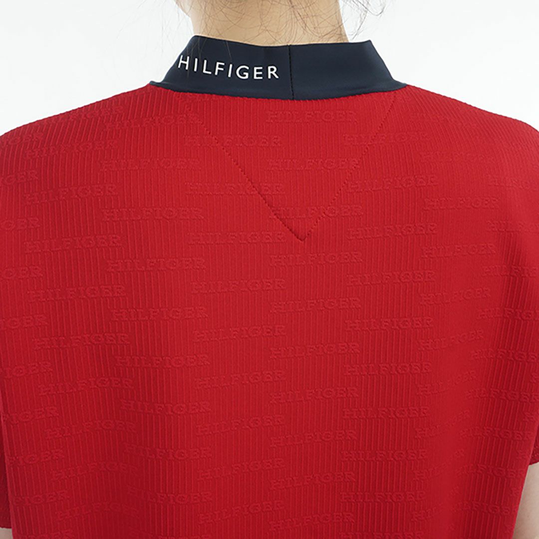 トミー ヒルフィガー ゴルフ Tommy Hilfiger Golf レディース レディース ジャカードリラックス 半袖モックネックシャツ THLA529 詳細10