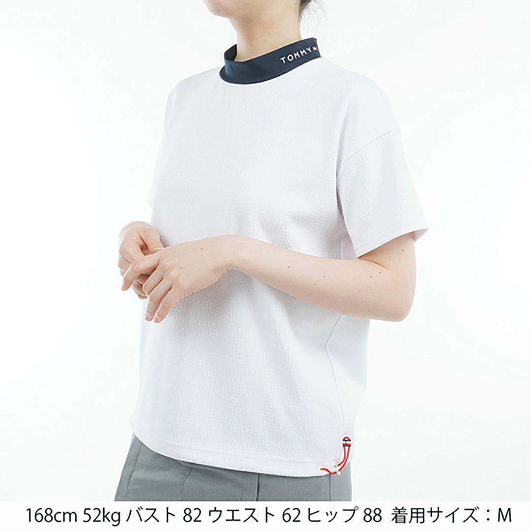 トミー ヒルフィガー ゴルフ Tommy Hilfiger Golf レディース レディース ジャカードリラックス 半袖モックネックシャツ THLA529 詳細13