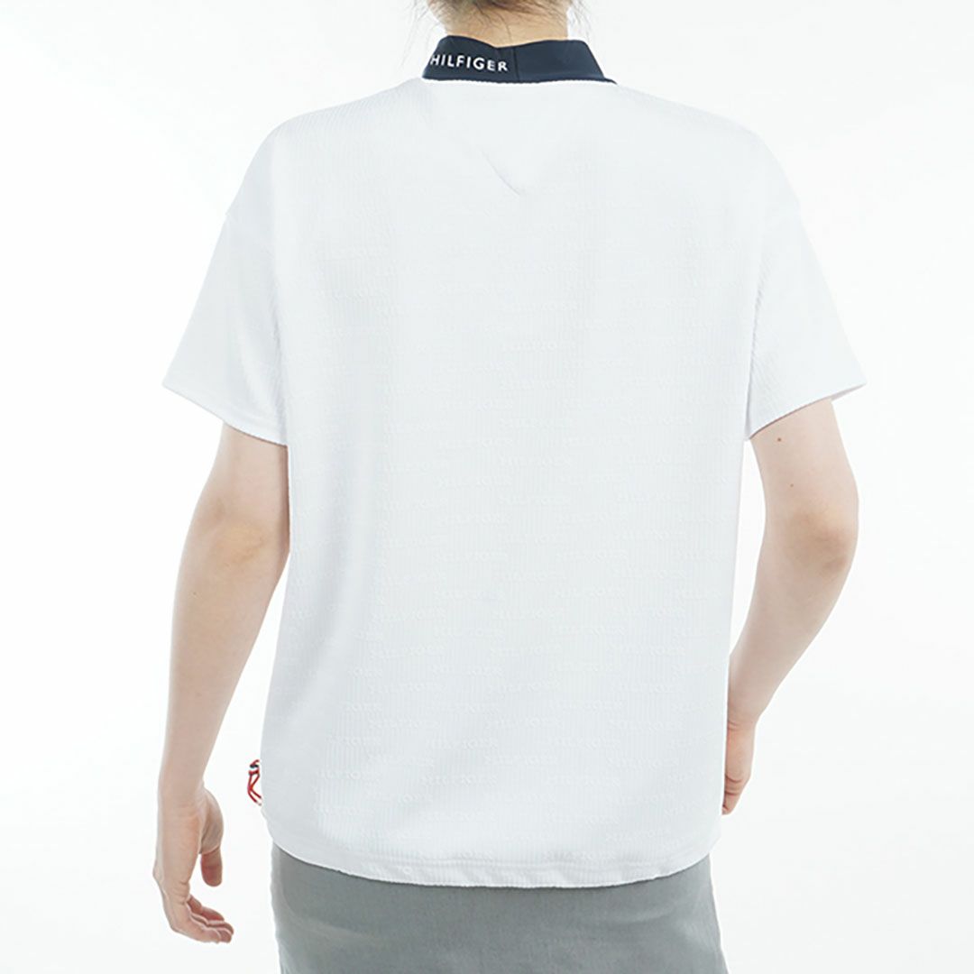 トミー ヒルフィガー ゴルフ Tommy Hilfiger Golf レディース レディース ジャカードリラックス 半袖モックネックシャツ THLA529 詳細14