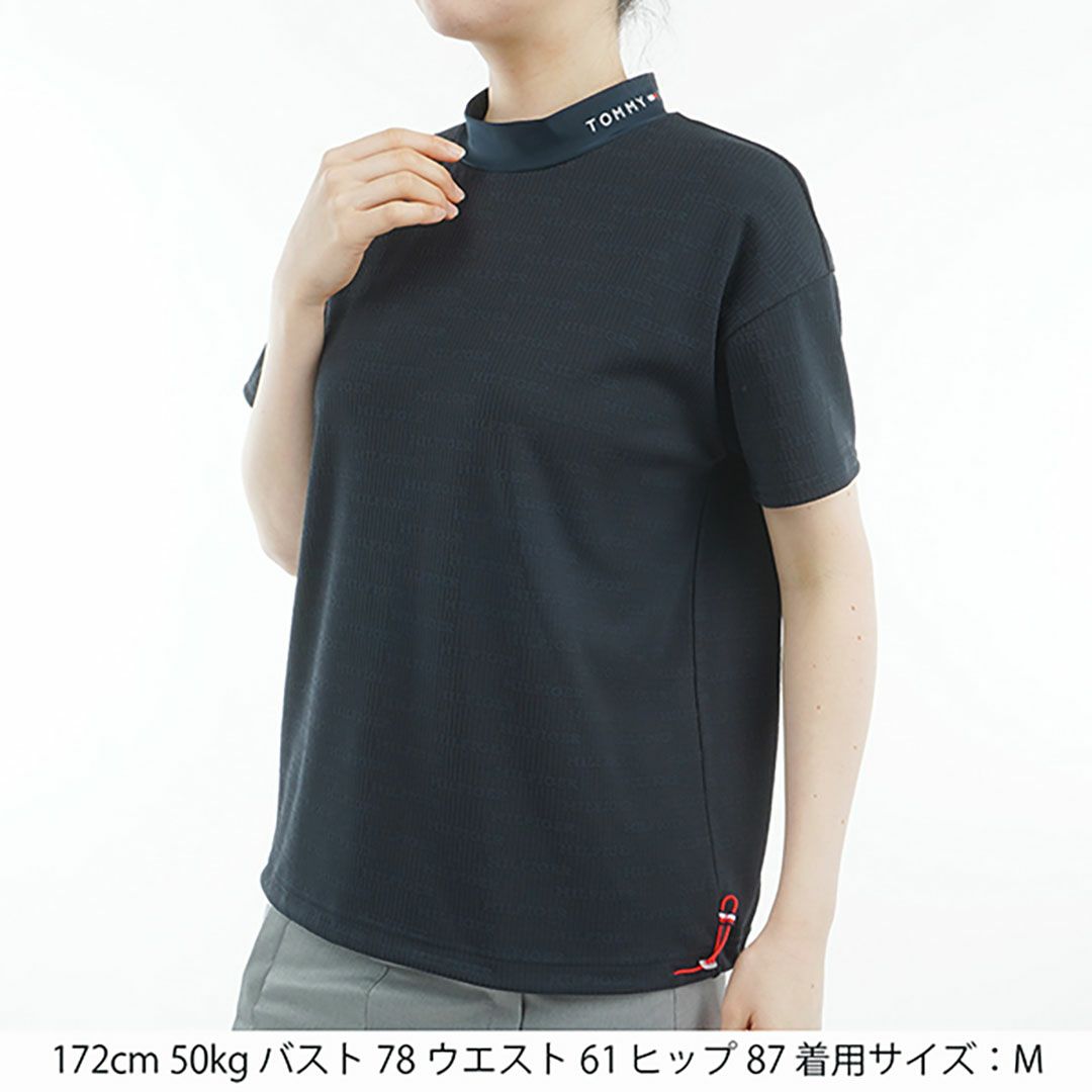 トミー ヒルフィガー ゴルフ Tommy Hilfiger Golf レディース レディース ジャカードリラックス 半袖モックネックシャツ THLA529 詳細15