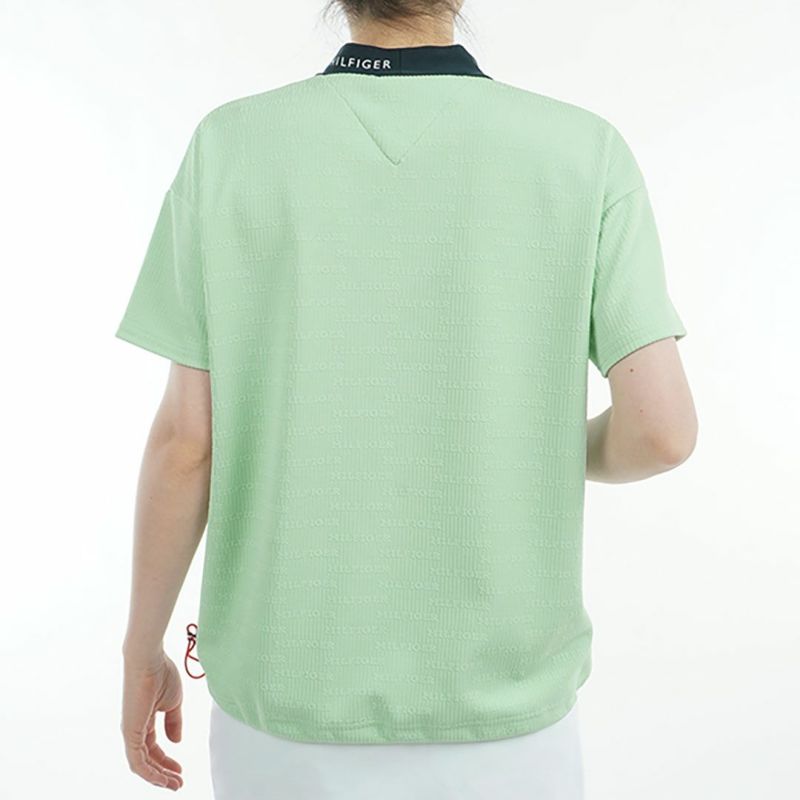 トミー ヒルフィガー ゴルフ Tommy Hilfiger Golf レディース レディース ジャカードリラックス 半袖モックネックシャツ THLA529 詳細18