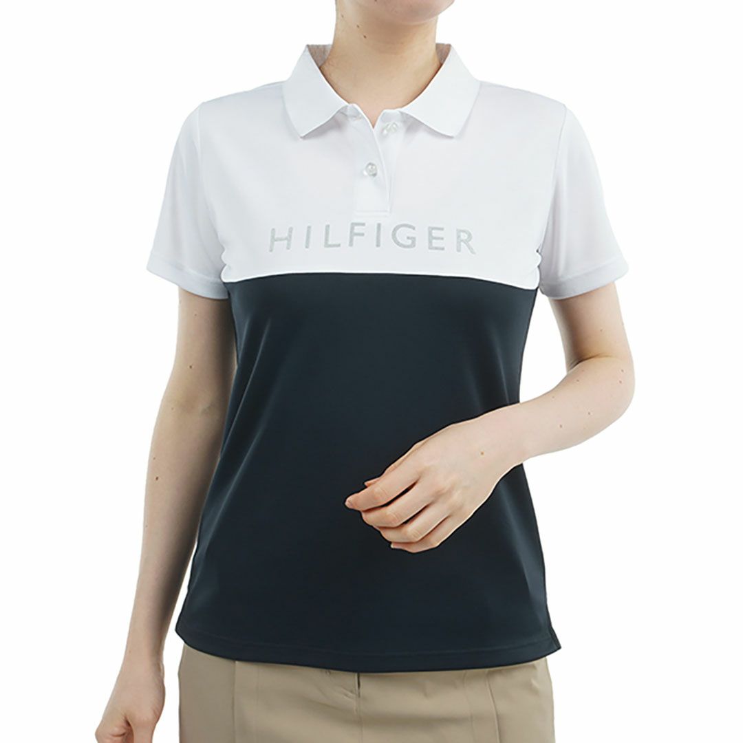 トミー ヒルフィガー ゴルフ Tommy Hilfiger Golf レディース レディース コントラストカラー 半袖ロゴポロシャツ THLA530 詳細1