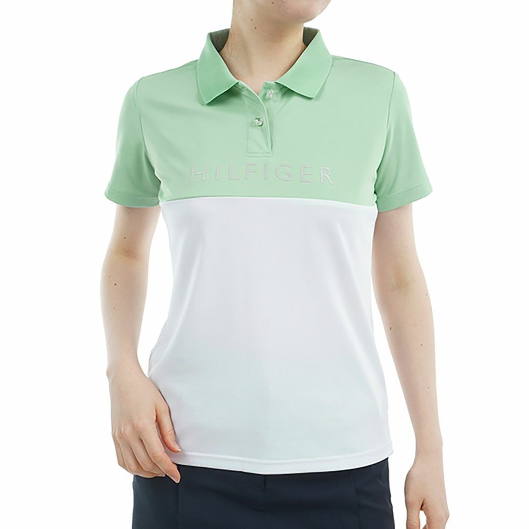 トミー ヒルフィガー ゴルフ Tommy Hilfiger Golf レディース レディース コントラストカラー 半袖ロゴポロシャツ THLA530 詳細4
