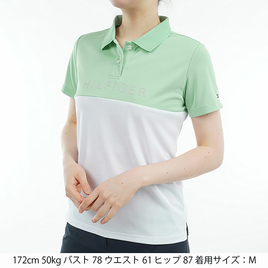 トミー ヒルフィガー ゴルフ Tommy Hilfiger Golf レディース レディース コントラストカラー 半袖ロゴポロシャツ THLA530 詳細18