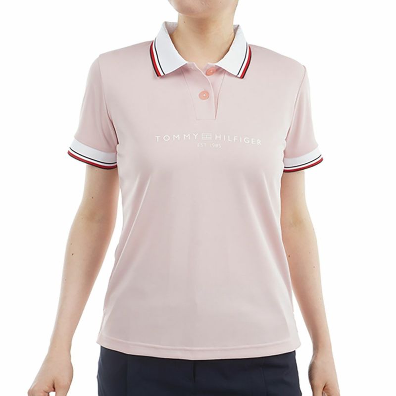 トミー ヒルフィガー ゴルフ Tommy Hilfiger Golf レディース レディース フロントロゴ ホワイトカラー半袖ポロシャツ THLA531 詳細4