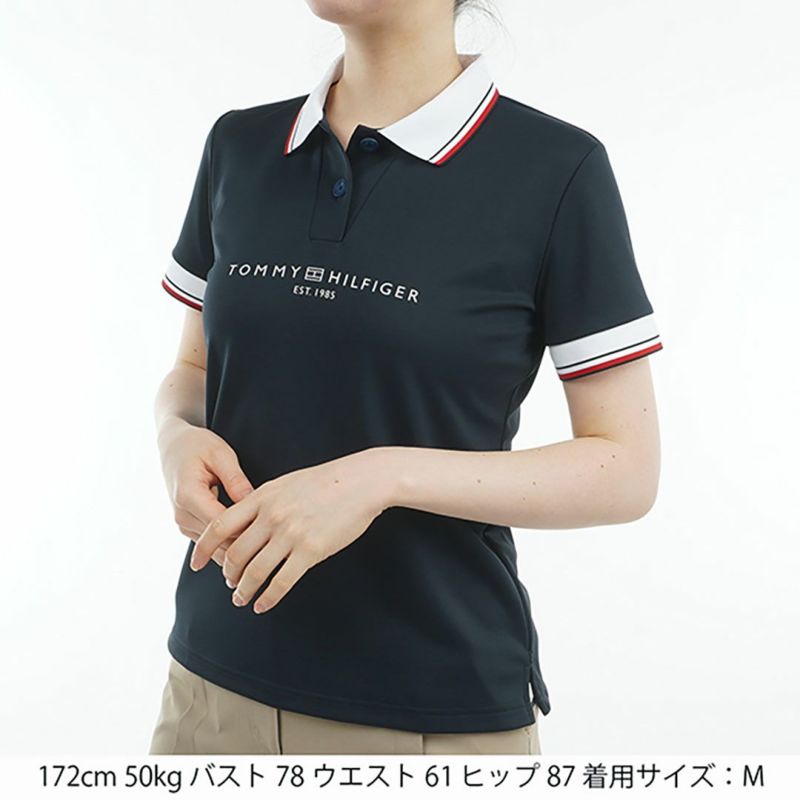 トミー ヒルフィガー ゴルフ Tommy Hilfiger Golf レディース レディース フロントロゴ ホワイトカラー半袖ポロシャツ THLA531 詳細6