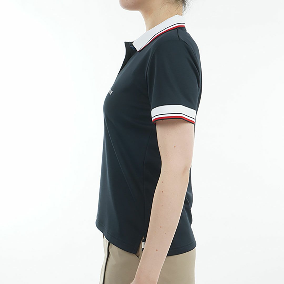 トミー ヒルフィガー ゴルフ Tommy Hilfiger Golf レディース レディース フロントロゴ ホワイトカラー半袖ポロシャツ THLA531 詳細7