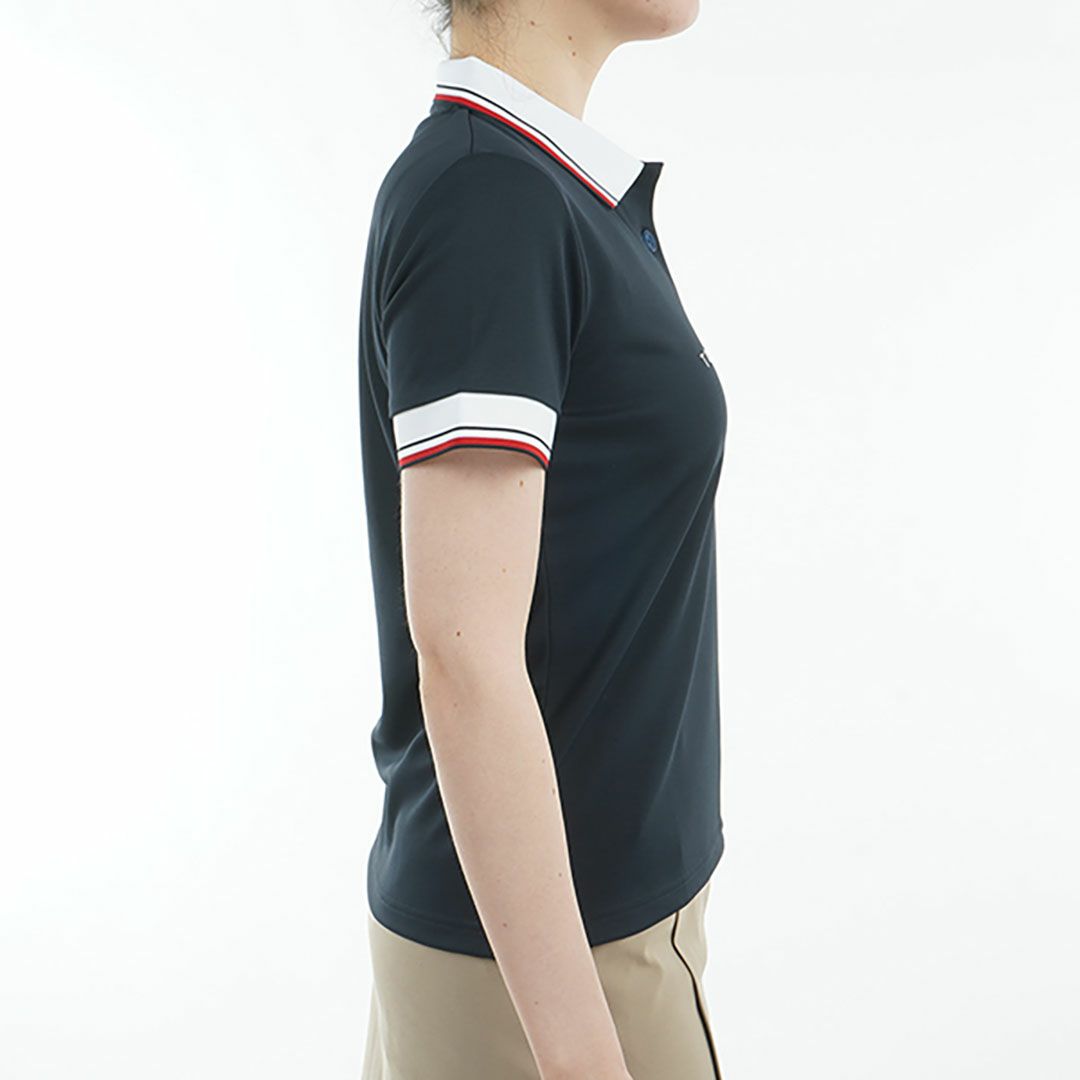 トミー ヒルフィガー ゴルフ Tommy Hilfiger Golf レディース レディース フロントロゴ ホワイトカラー半袖ポロシャツ THLA531 詳細9