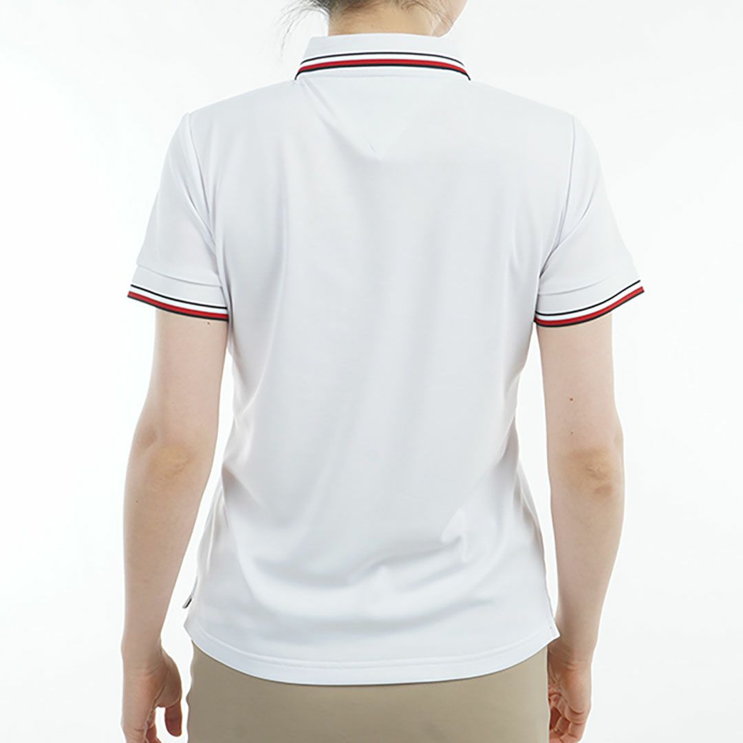 トミー ヒルフィガー ゴルフ Tommy Hilfiger Golf レディース レディース フロントロゴ ホワイトカラー半袖ポロシャツ THLA531 詳細15
