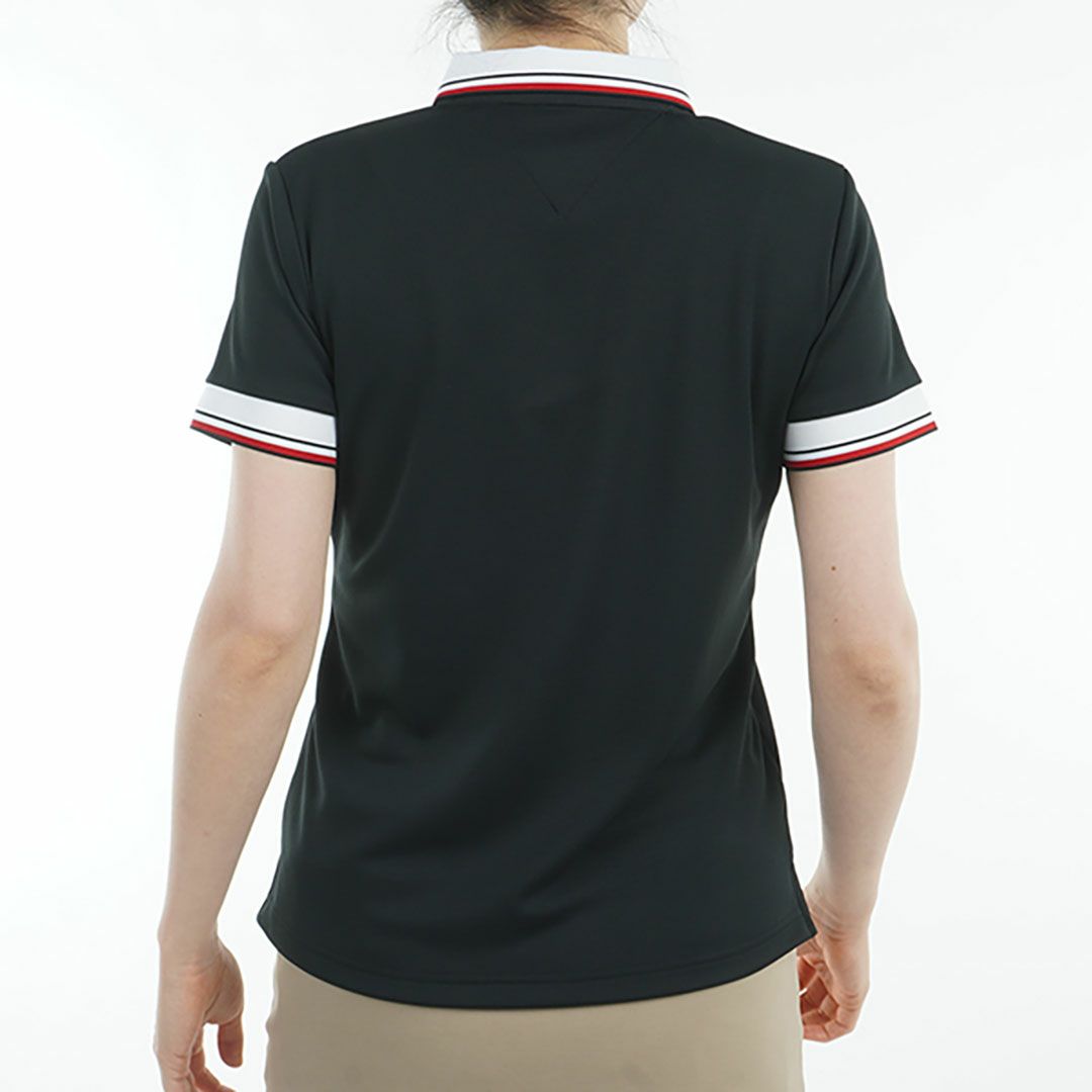 トミー ヒルフィガー ゴルフ Tommy Hilfiger Golf レディース レディース フロントロゴ ホワイトカラー半袖ポロシャツ THLA531 詳細17