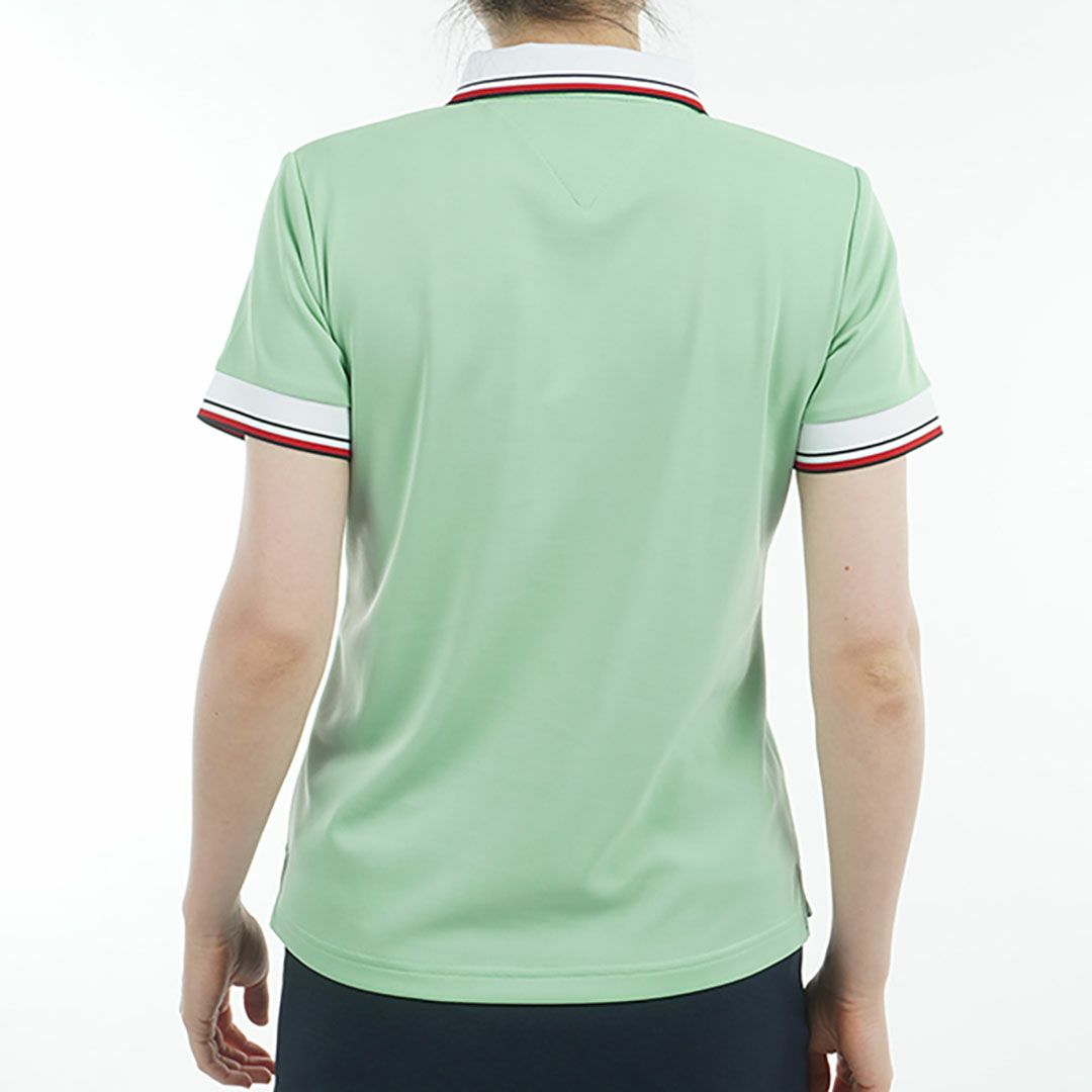 トミー ヒルフィガー ゴルフ Tommy Hilfiger Golf レディース レディース フロントロゴ ホワイトカラー半袖ポロシャツ THLA531 詳細21