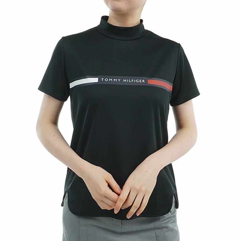 トミー ヒルフィガー ゴルフ Tommy Hilfiger Golf レディース レディース ラインロゴ 半袖モックネックシャツ THLA532 詳細3