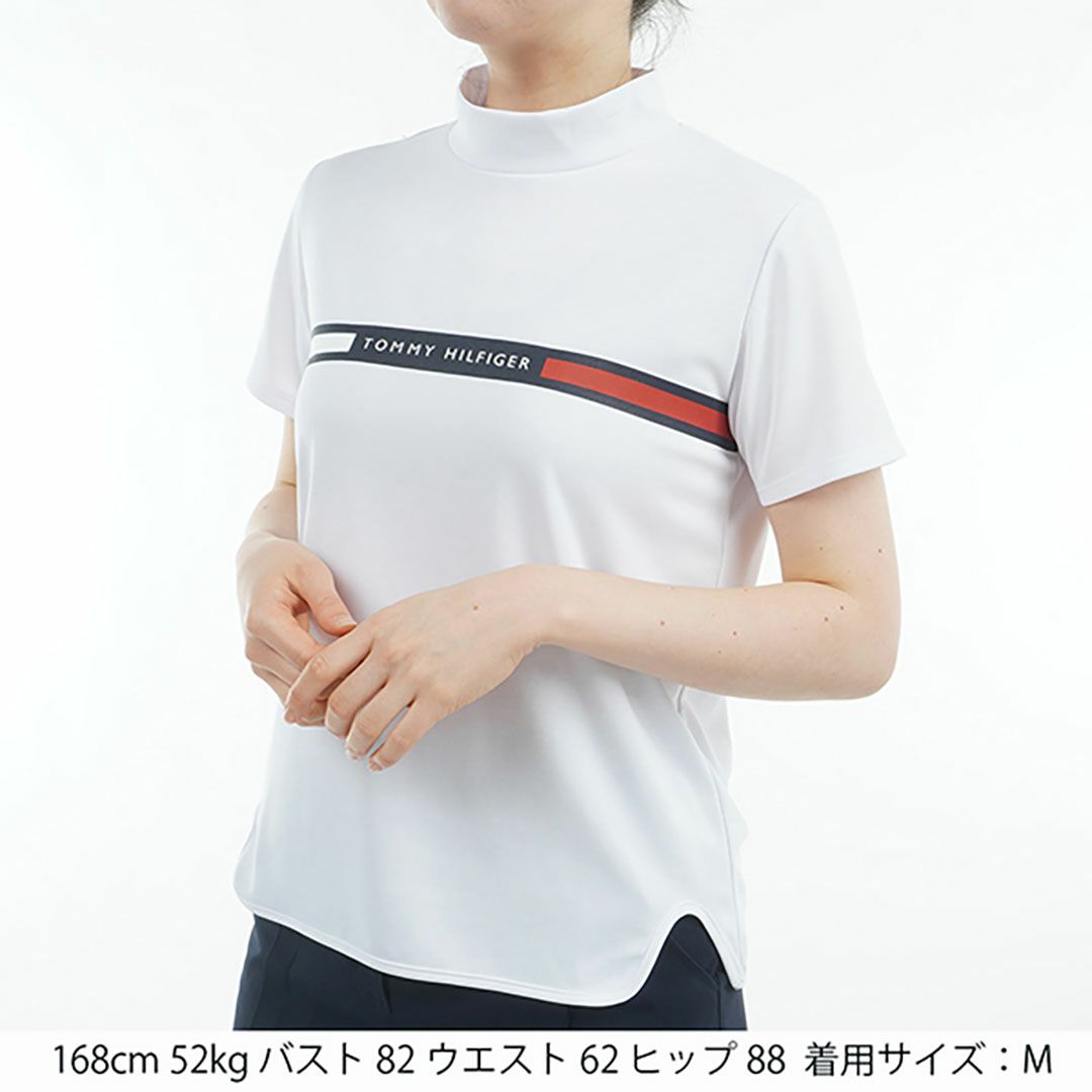 トミー ヒルフィガー ゴルフ Tommy Hilfiger Golf レディース レディース ラインロゴ 半袖モックネックシャツ THLA532 詳細13