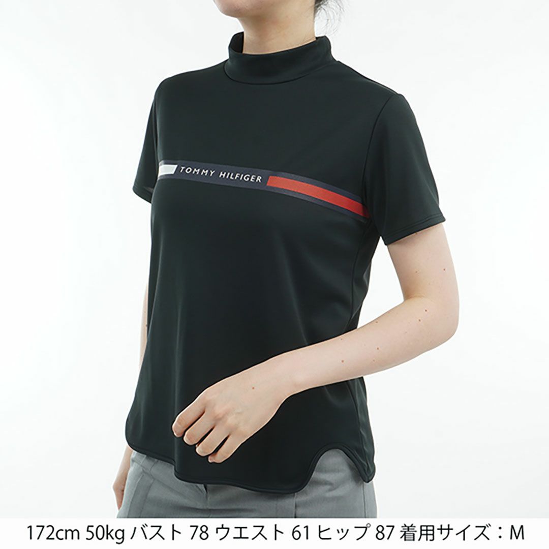 トミー ヒルフィガー ゴルフ Tommy Hilfiger Golf レディース レディース ラインロゴ 半袖モックネックシャツ THLA532 詳細15