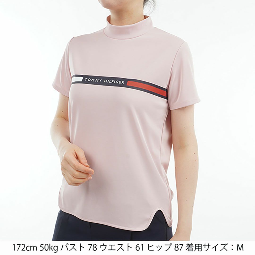 トミー ヒルフィガー ゴルフ Tommy Hilfiger Golf レディース レディース ラインロゴ 半袖モックネックシャツ THLA532 詳細19