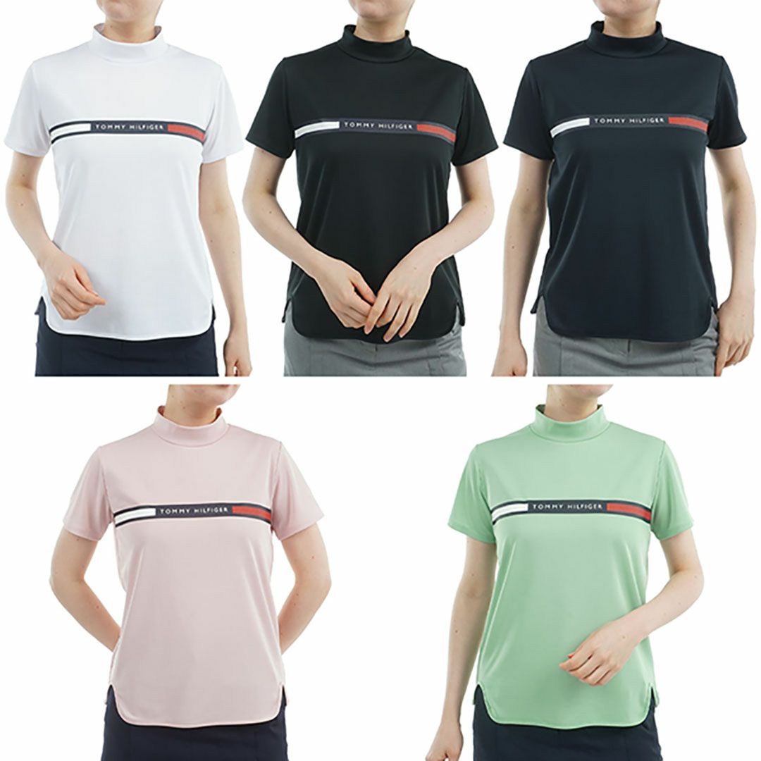 トミー ヒルフィガー ゴルフ Tommy Hilfiger Golf レディース レディース ラインロゴ 半袖モックネックシャツ THLA532 詳細21