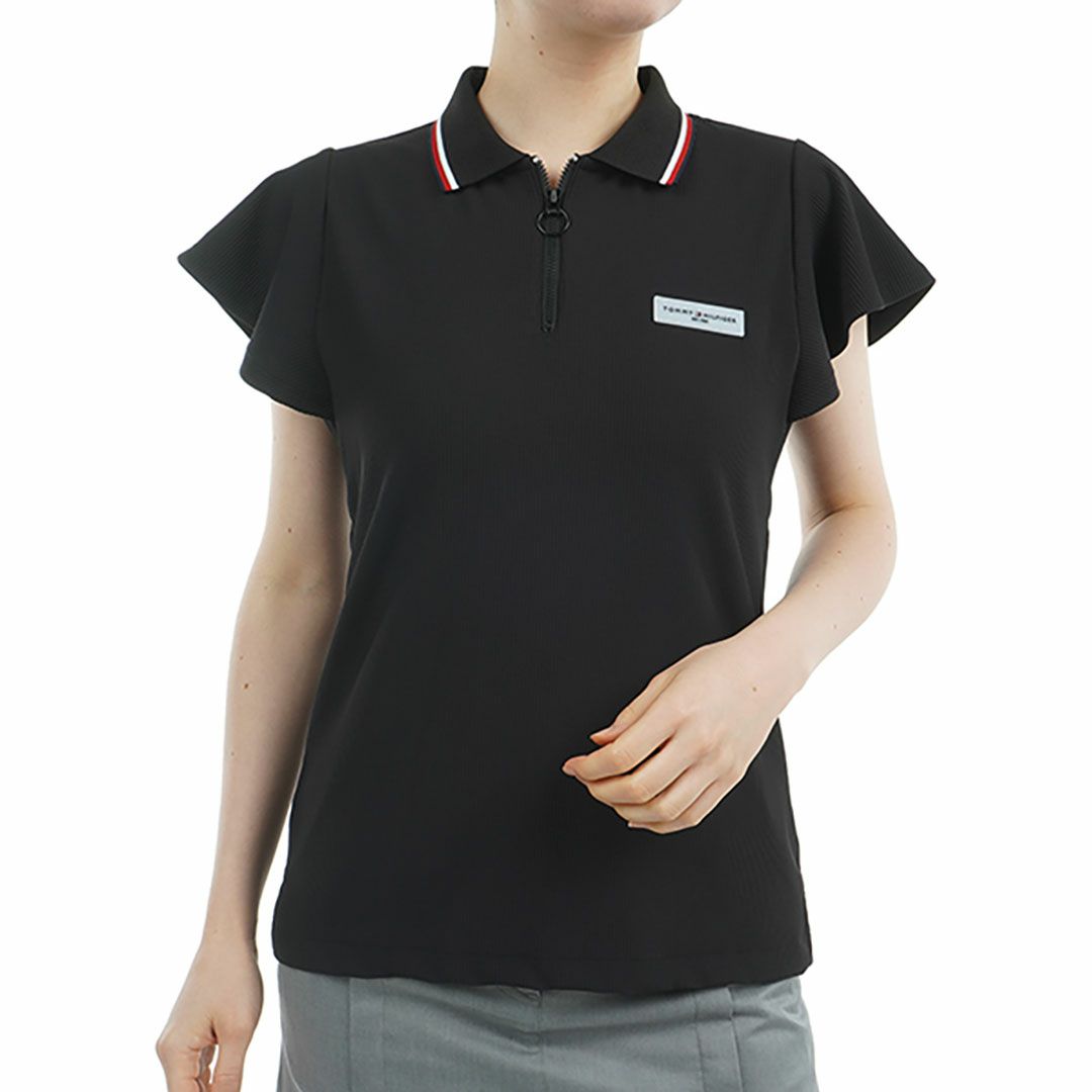 トミー ヒルフィガー ゴルフ Tommy Hilfiger Golf レディース レディース ハイテンション バタフライスリーブシャツ THLA533 詳細1