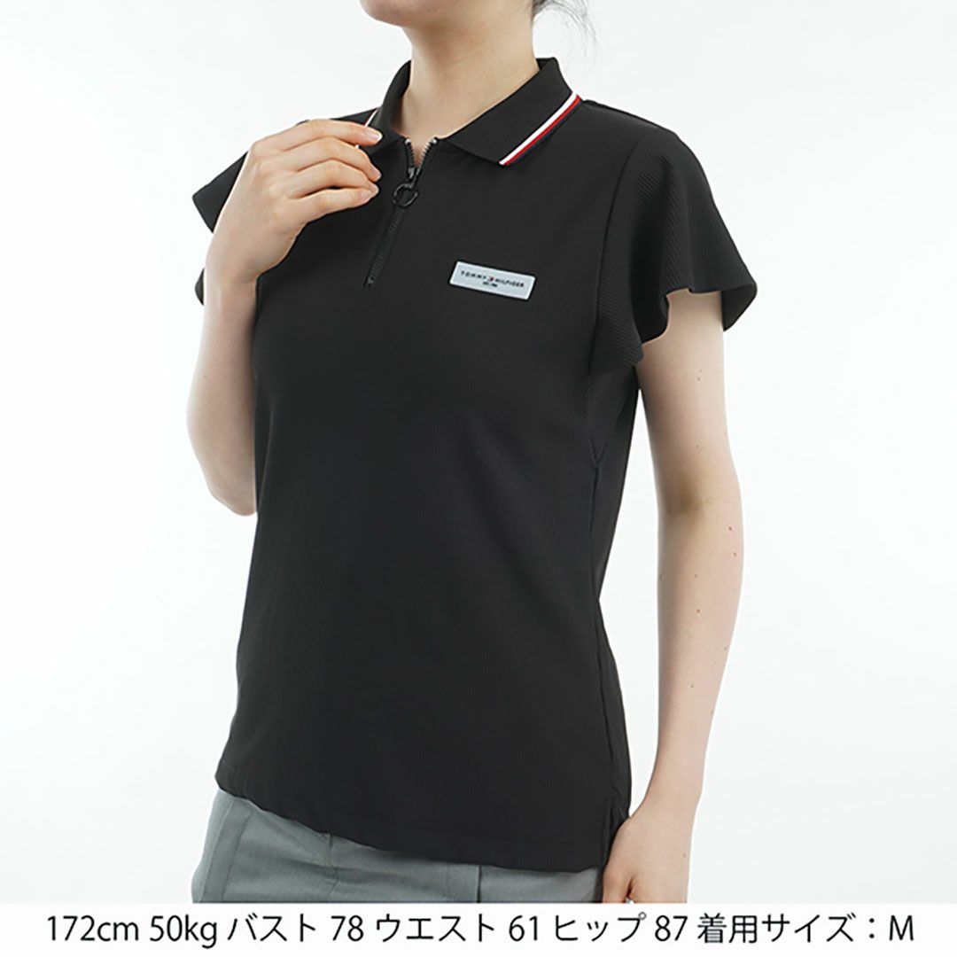 トミー ヒルフィガー ゴルフ Tommy Hilfiger Golf レディース レディース ハイテンション バタフライスリーブシャツ THLA533 詳細5