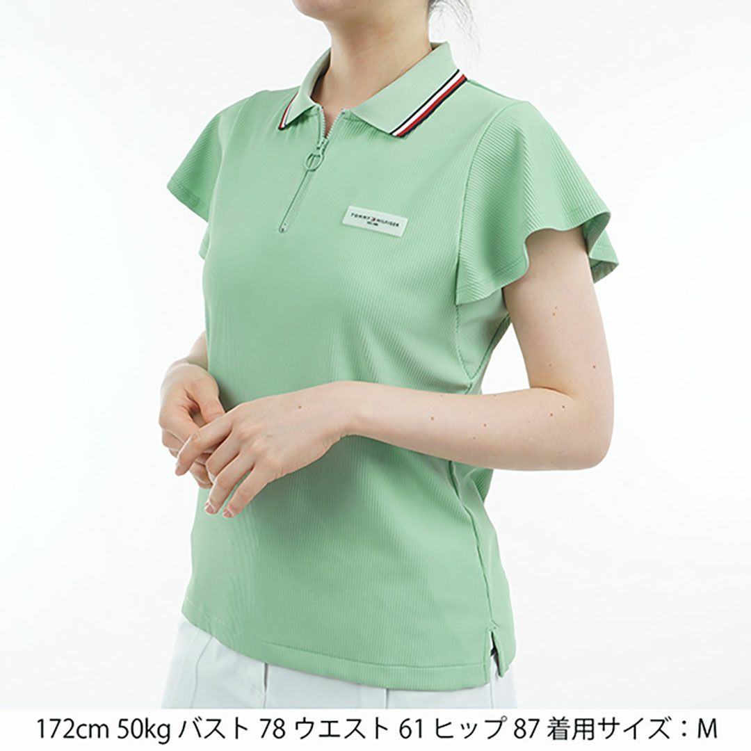 トミー ヒルフィガー ゴルフ Tommy Hilfiger Golf レディース レディース ハイテンション バタフライスリーブシャツ THLA533 詳細17