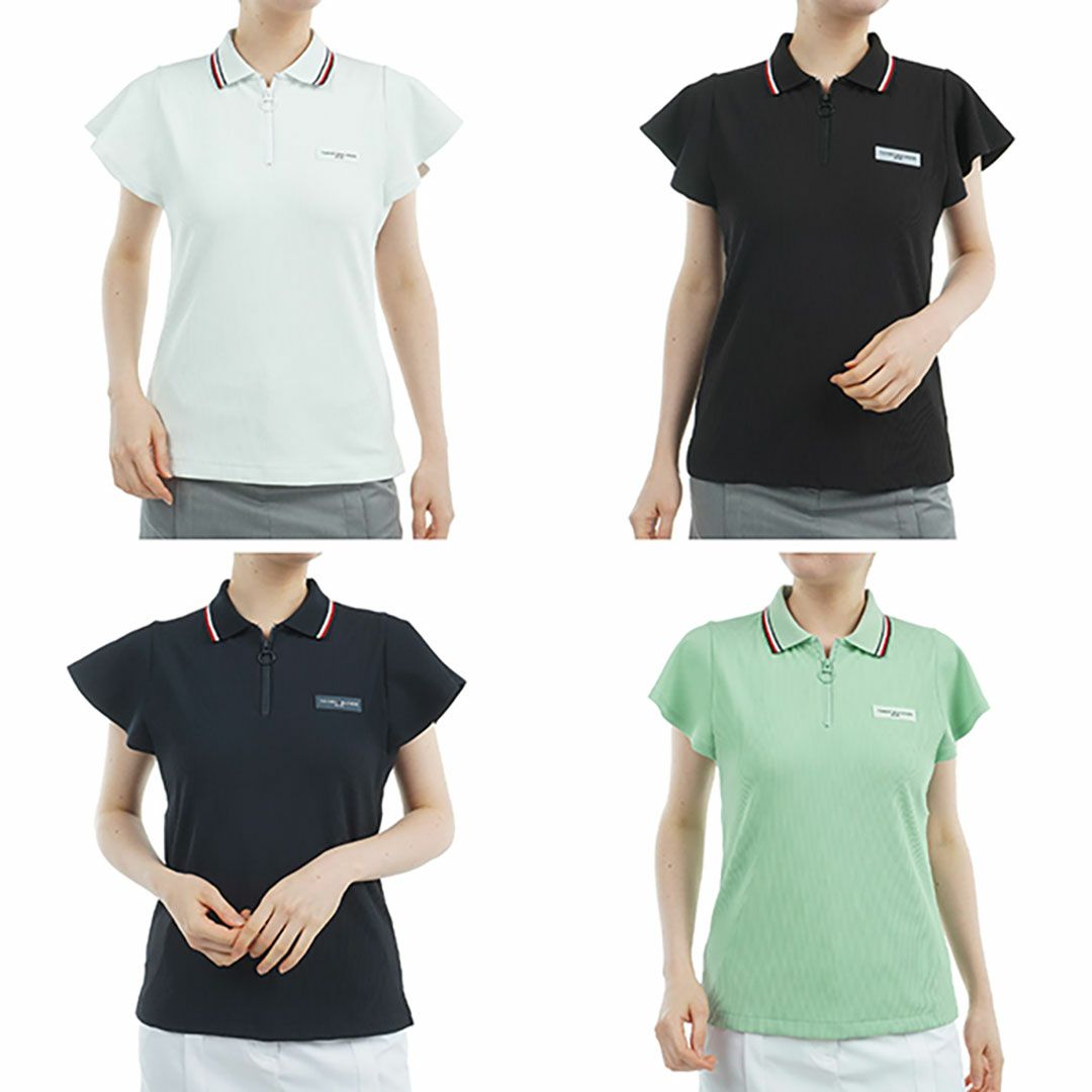 トミー ヒルフィガー ゴルフ Tommy Hilfiger Golf レディース レディース ハイテンション バタフライスリーブシャツ THLA533 詳細19