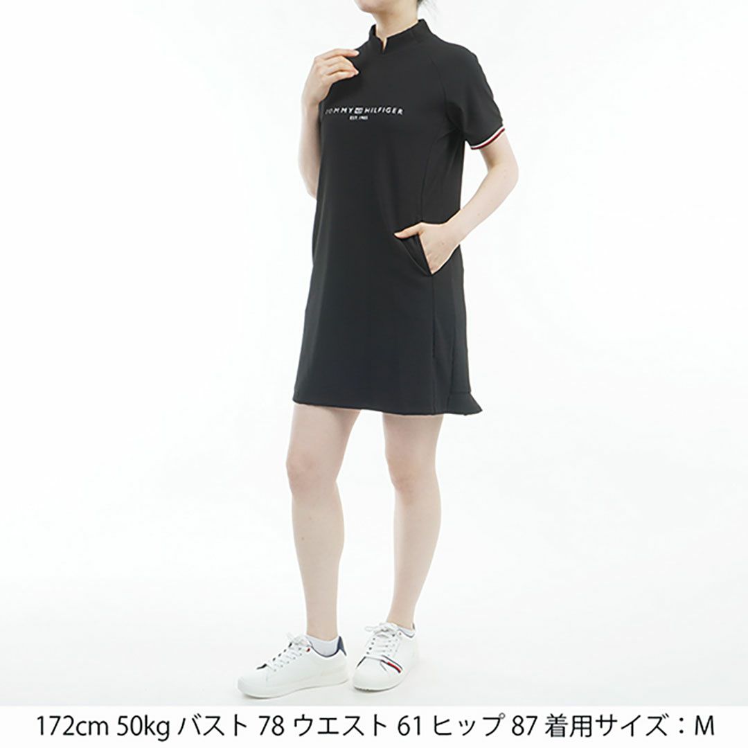 トミー ヒルフィガー ゴルフ Tommy Hilfiger Golf レディース レディース ハイテンションモックネック Aラインワンピース THLA534 詳細5