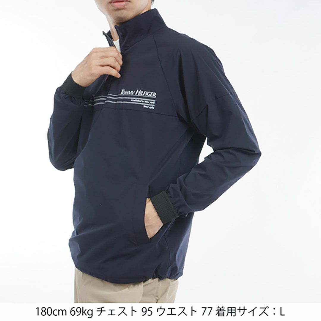 トミー ヒルフィガー ゴルフ Tommy Hilfiger Golf メンズ メンズ ハーフジップ ブルゾン THMA501 詳細4