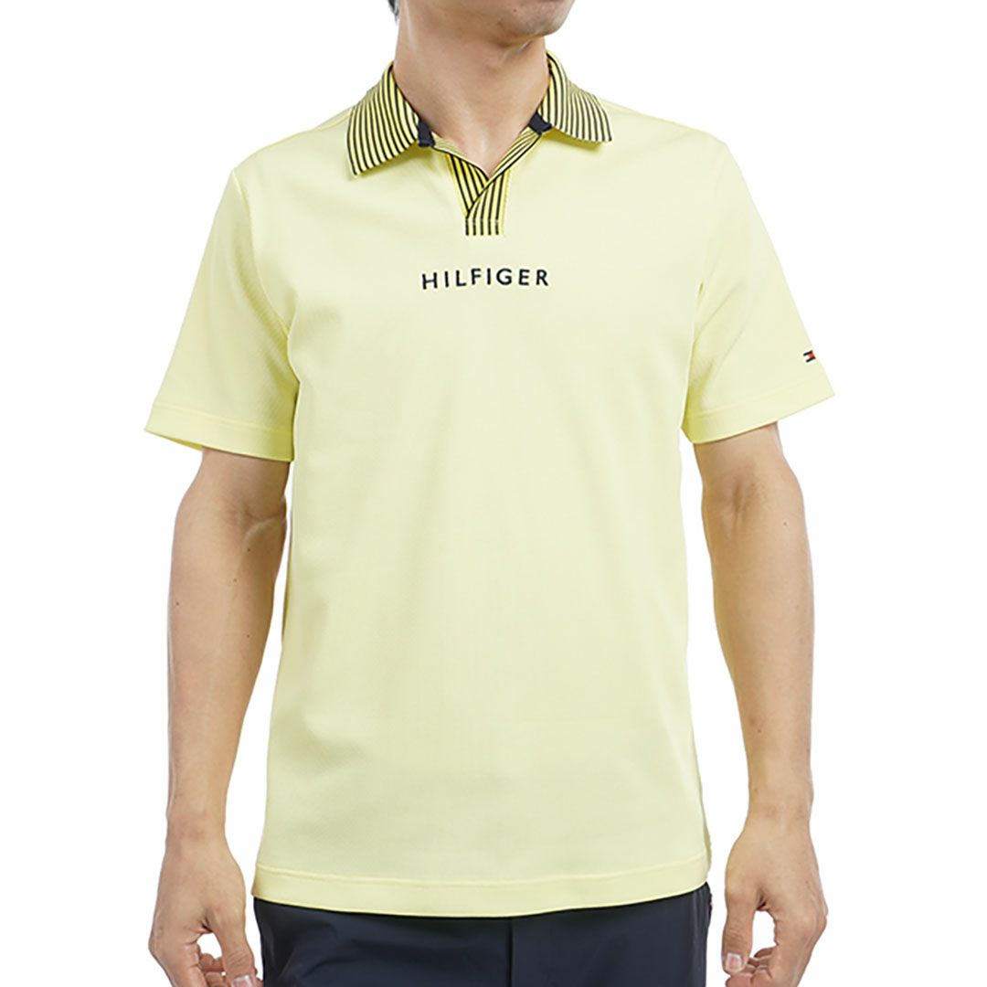 トミー ヒルフィガー ゴルフ Tommy Hilfiger Golf メンズ メンズ ビッグ鹿の子 スキッパーポロシャツ THMA502 詳細1